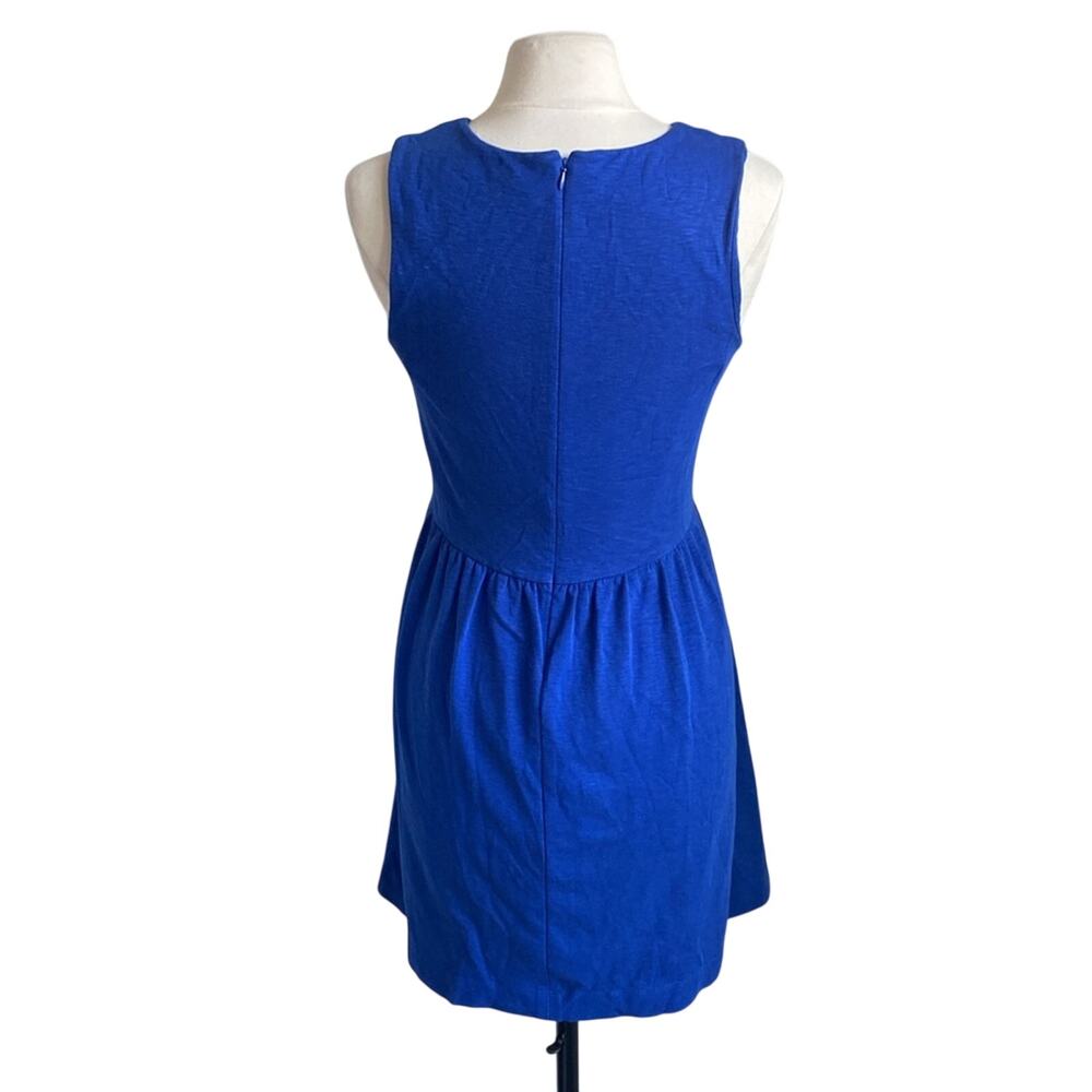 J. CREW Fit & Flare Dress Womens Sz Small Cobalt Blue Knit Classic Essential - Picture 5 of 6